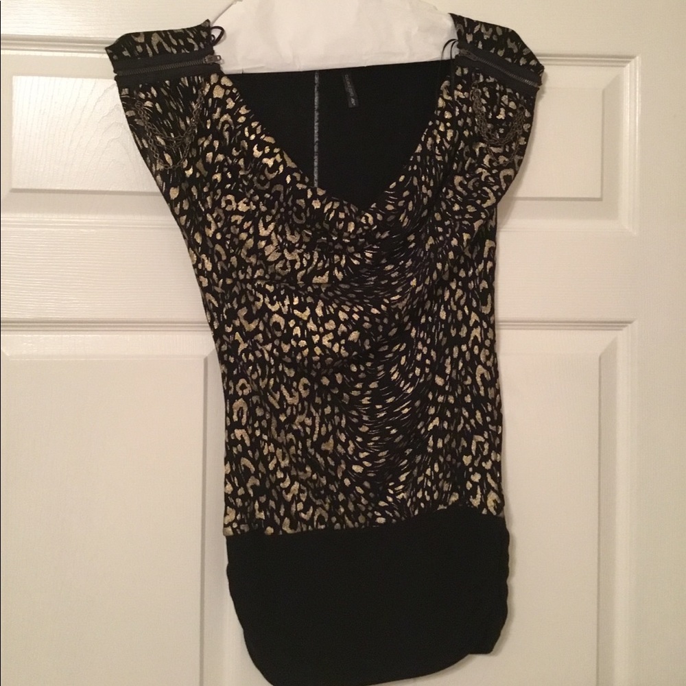 Leopard Gold and Black a Dress Size small